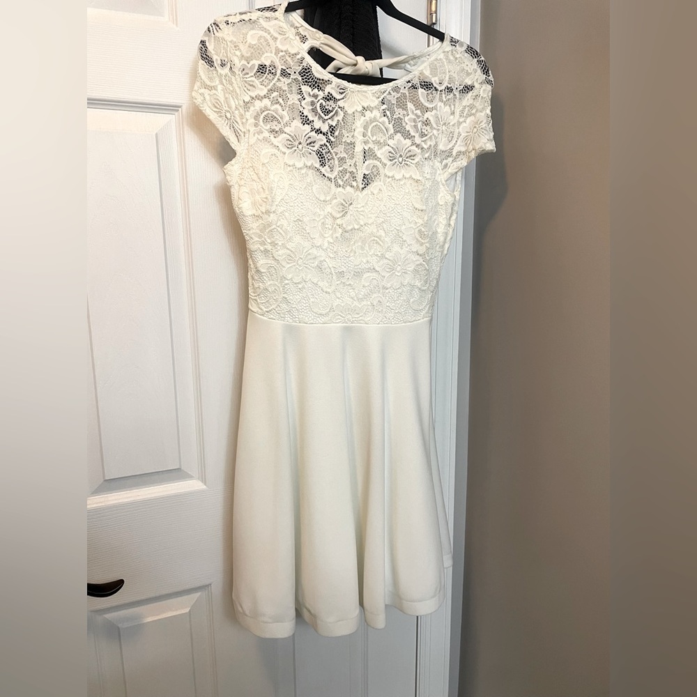 White graduation dress